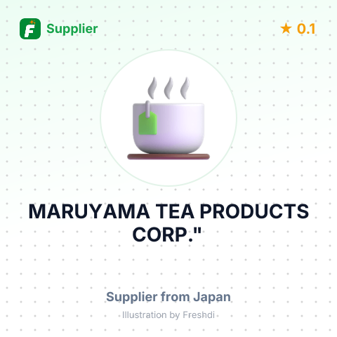 MARUYAMA TEA PRODUCTS CORP." – summary card, no photo uploaded yet