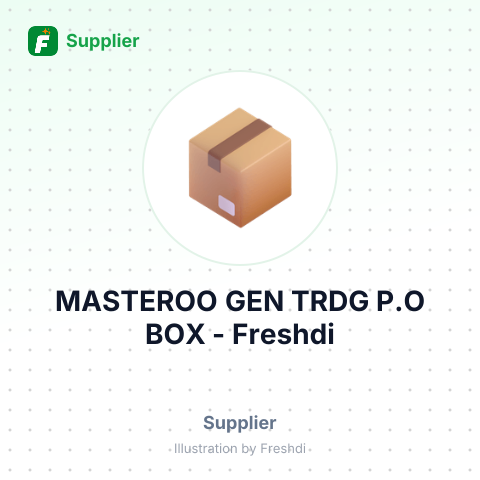 MASTEROO GEN TRDG P.O BOX – summary card, no photo uploaded yet