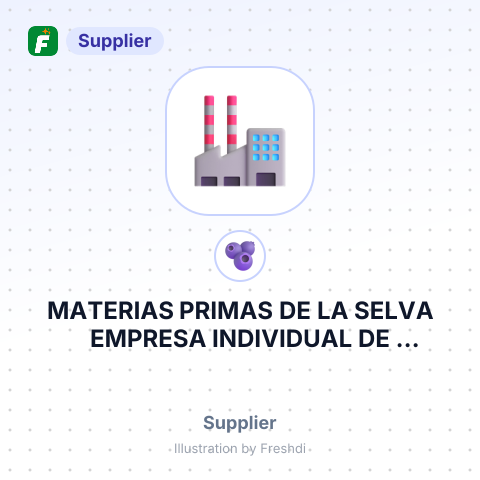 MATERIAS PRIMAS DE LA SELVA EMPRESA INDIVIDUAL DE RESPONSABILIDAD LIMITADA – summary card, no photo uploaded yet