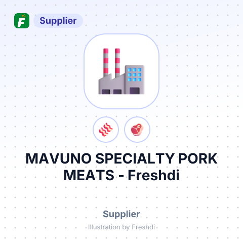 MAVUNO SPECIALTY PORK MEATS – summary card, no photo uploaded yet
