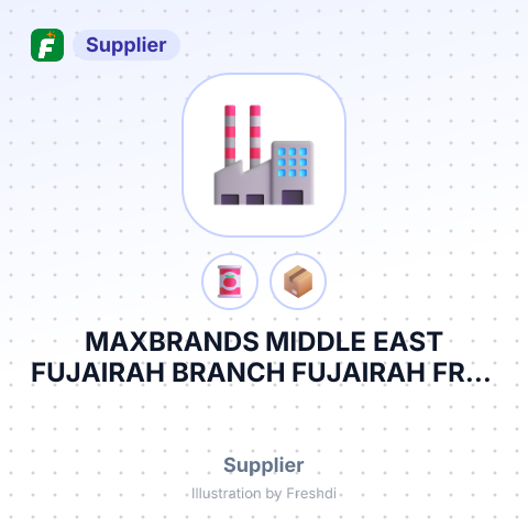 MAXBRANDS MIDDLE EAST FUJAIRAH BRANCH FUJAIRAH FREE ZONE, P.O.BOX - – summary card, no photo uploaded yet