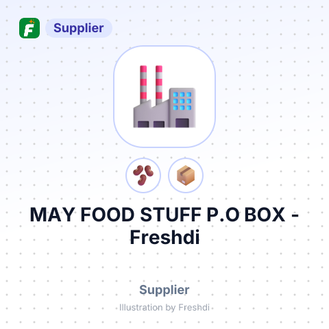 MAY FOOD STUFF P.O BOX – summary card, no photo uploaded yet