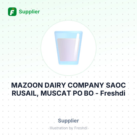 MAZOON DAIRY COMPANY SAOC RUSAIL, MUSCAT PO BO – summary card, no photo uploaded yet