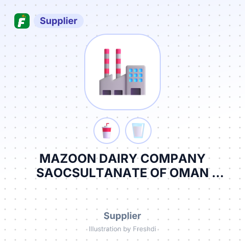 MAZOON DAIRY COMPANY SAOCSULTANATE OF OMAN MUSCAT-OMAN – summary card, no photo uploaded yet