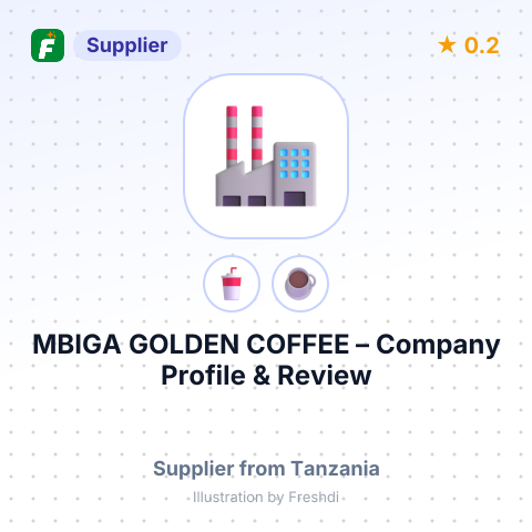 MBIGA GOLDEN COFFEE – summary card, no photo uploaded yet