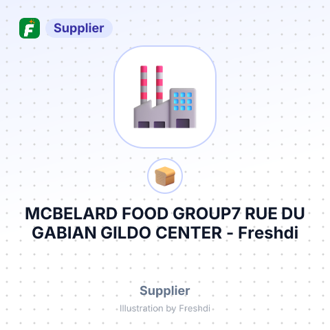 MCBELARD FOOD GROUP7 RUE DU GABIAN GILDO CENTER – summary card, no photo uploaded yet
