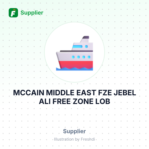MCCAIN MIDDLE EAST FZE JEBEL ALI FREE ZONE LOB – summary card, no photo uploaded yet