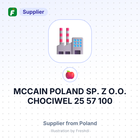 MCCAIN POLAND SP. Z O.O. CHOCIWEL 25 57 100 STRZELIN POLAND – summary card, no photo uploaded yet