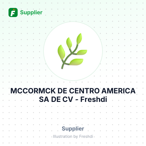 MCCORMCK DE CENTRO AMERICA SA DE CV – summary card, no photo uploaded yet