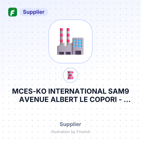 MCES-KO INTERNATIONAL SAM9 AVENUE ALBERT LE COPORI – summary card, no photo uploaded yet