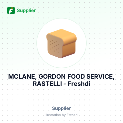 MCLANE, GORDON FOOD SERVICE, RASTELLI – summary card, no photo uploaded yet