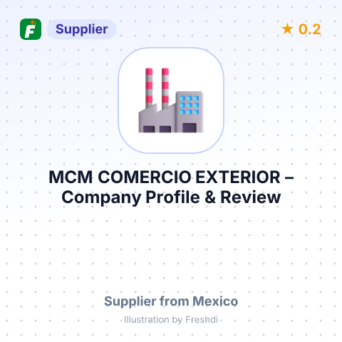 MCM COMERCIO EXTERIOR – summary card, no photo uploaded yet