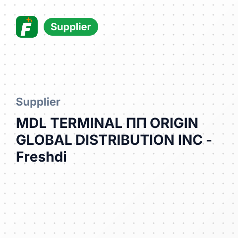 MDL TERMINAL ПП ORIGIN GLOBAL DISTRIBUTION INC – summary card, no photo uploaded yet
