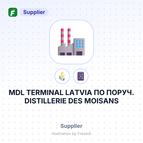MDL TERMINAL LATVIA ПО ПОРУЧ. DISTILLERIE DES MOISANS – summary card, no photo uploaded yet
