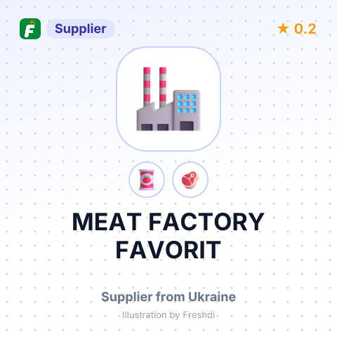 MEAT FACTORY FAVORIT – summary card, no photo uploaded yet