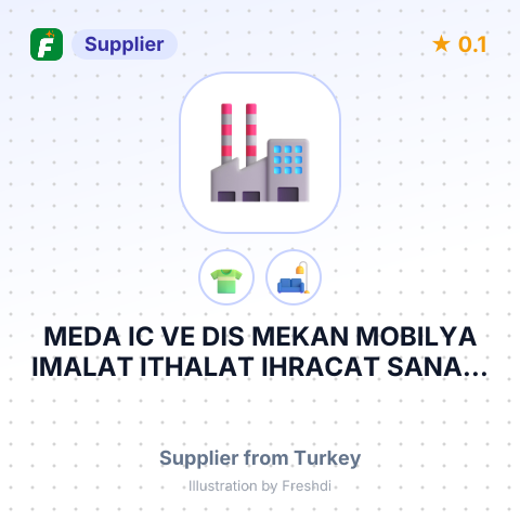 MEDA IC VE DIS MEKAN MOBILYA IMALAT ITHALAT IHRACAT SANAYI TICARET LIMITED SIRKETI – summary card, no photo uploaded yet
