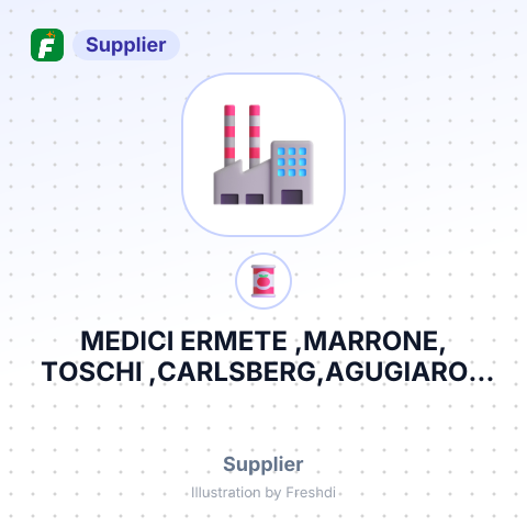 MEDICI ERMETE ,MARRONE, TOSCHI ,CARLSBERG,AGUGIARO – summary card, no photo uploaded yet