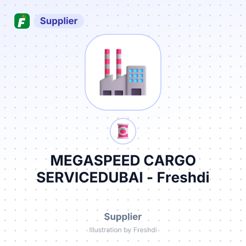 MEGASPEED CARGO SERVICEDUBAI – summary card, no photo uploaded yet