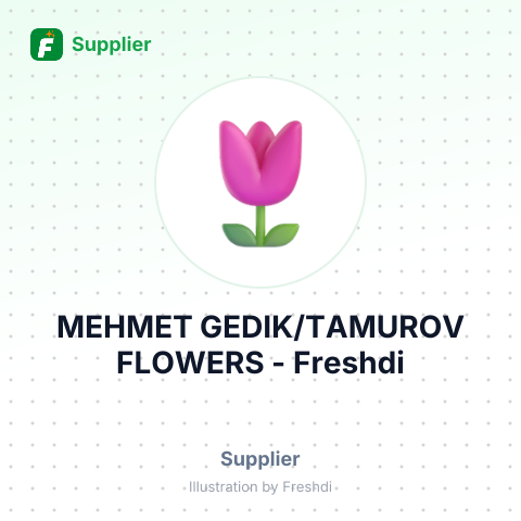 MEHMET GEDIK/TAMUROV FLOWERS – summary card, no photo uploaded yet