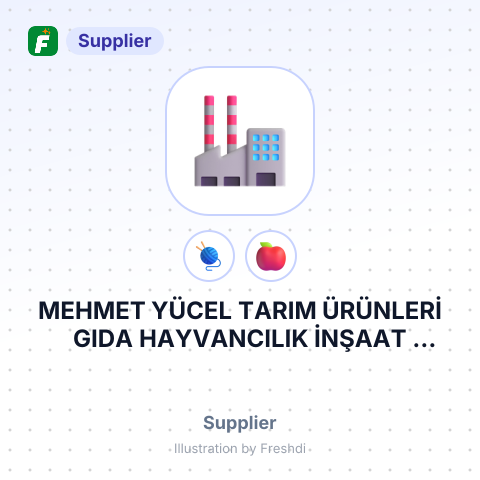 MEHMET YÜCEL TARIM ÜRÜNLERİ GIDA HAYVANCILIK İNŞAAT SANAYİ VE TİCARET LİMİTED ŞİRKETİ – summary card, no photo uploaded yet