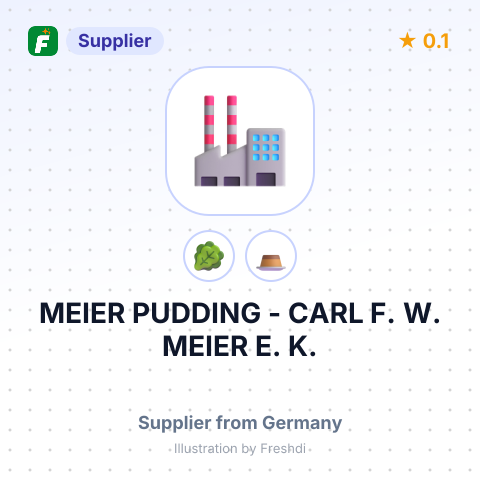 MEIER PUDDING - CARL F. W. MEIER E. K. – summary card, no photo uploaded yet