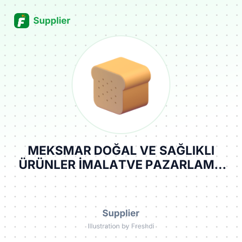 MEKSMAR DOĞAL VE SAĞLIKLI ÜRÜNLER İMALATVE PAZARLAMA LTD – summary card, no photo uploaded yet