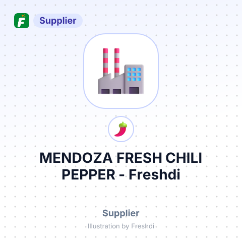MENDOZA FRESH CHILI PEPPER – summary card, no photo uploaded yet