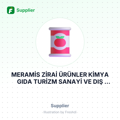 MERAMİS ZİRAİ ÜRÜNLER KİMYA GIDA TURİZM SANAYİ VE DIŞ TİCARET LİMİTED ŞİRKETİ – summary card, no photo uploaded yet