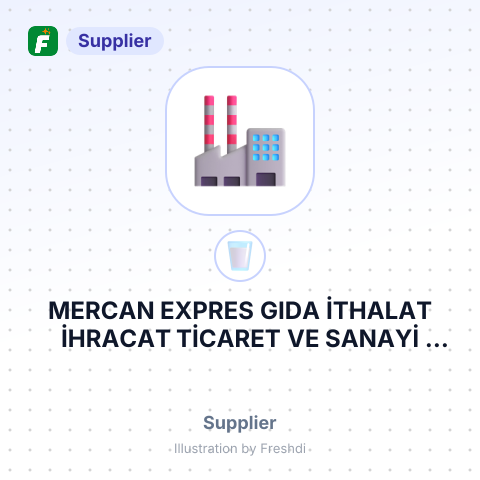 MERCAN EXPRES GIDA İTHALAT İHRACAT TİCARET VE SANAYİ LİMİTED ŞİRKETİ – summary card, no photo uploaded yet