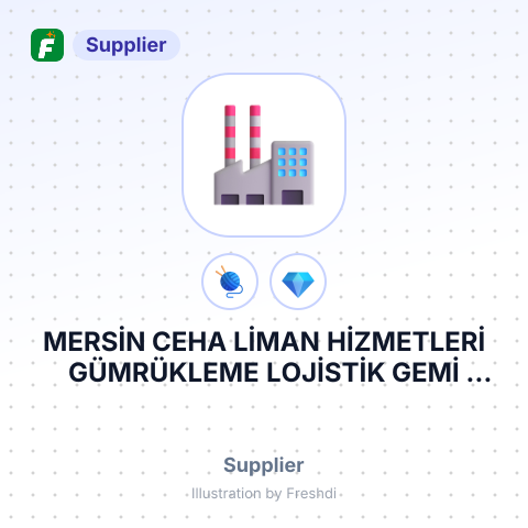 MERSİN CEHA LİMAN HİZMETLERİ GÜMRÜKLEME LOJİSTİK GEMİ ACENTALIĞI SANAYİ VE TİCARET LİMİTED ŞİRKETİ – summary card, no photo uploaded yet