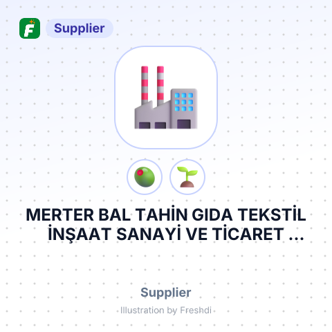 MERTER BAL TAHİN GIDA TEKSTİL İNŞAAT SANAYİ VE TİCARET LİMİTED ŞİRKETİ – summary card, no photo uploaded yet