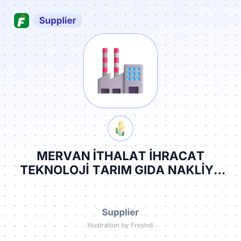 MERVAN İTHALAT İHRACAT TEKNOLOJİ TARIM GIDA NAKLİYE HAYVANCILIK ENDÜSTRİ VE PAZARLAMA SANAYİ TİCARET LİMİTED ŞİRKETİ – summary card, no photo uploaded yet