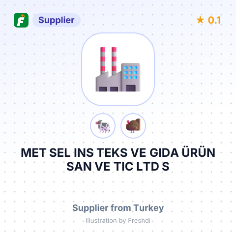 MET SEL INS TEKS VE GIDA ÜRÜN SAN VE TIC LTD S – summary card, no photo uploaded yet