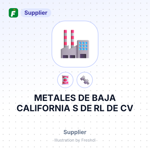 METALES DE BAJA CALIFORNIA S DE RL DE CV – summary card, no photo uploaded yet
