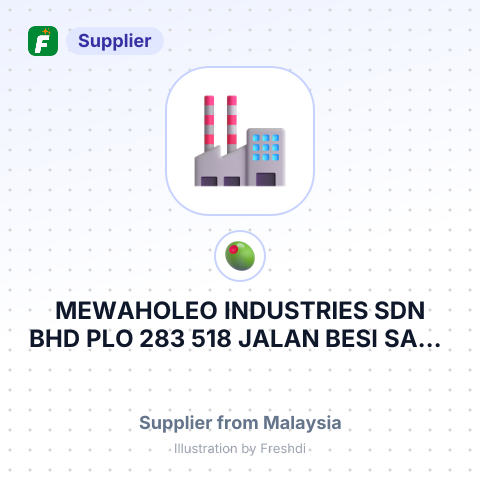 MEWAHOLEO INDUSTRIES SDN BHD PLO 283 518 JALAN BESI SATU PASIR GUDANG INDUSTRIAL ESTATE – summary card, no photo uploaded yet