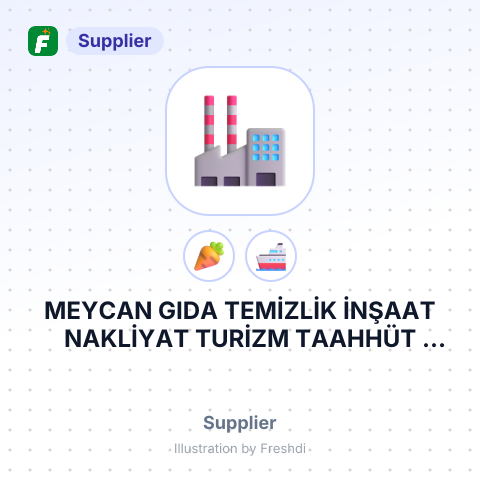 MEYCAN GIDA TEMİZLİK İNŞAAT NAKLİYAT TURİZM TAAHHÜT SANAYİ VE TİCARET LİMİTED ŞİRKETİ – summary card, no photo uploaded yet
