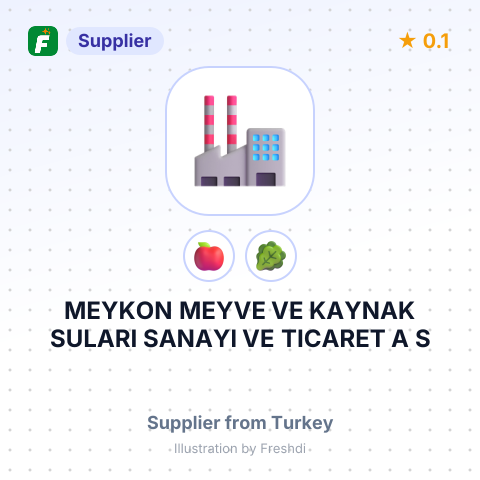 MEYKON MEYVE VE KAYNAK SULARI SANAYI VE TICARET A S – summary card, no photo uploaded yet