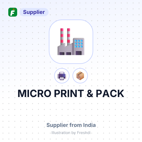 MICRO PRINT & PACK – summary card, no photo uploaded yet