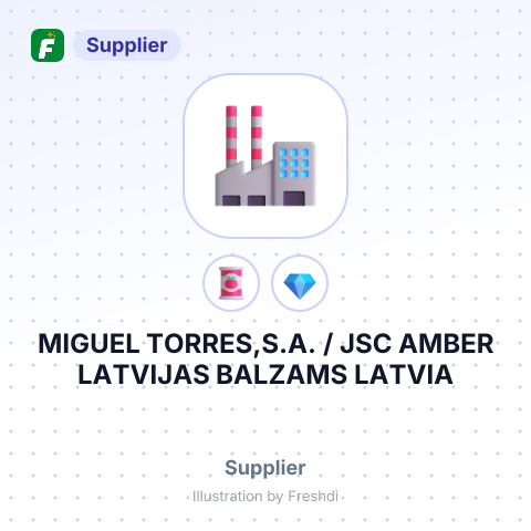 MIGUEL TORRES,S.A. / JSC AMBER LATVIJAS BALZAMS LATVIA – summary card, no photo uploaded yet