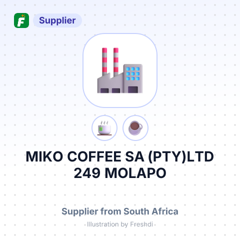 MIKO COFFEE SA (PTY)LTD 249 MOLAPO PLACE/nMAGALIESKRUIN/nRSA – summary card, no photo uploaded yet