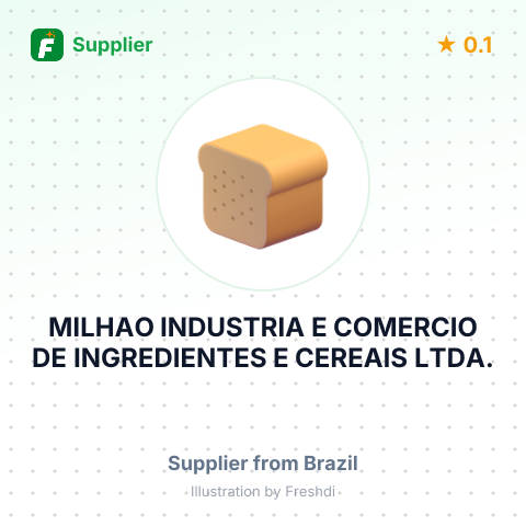 MILHAO INDUSTRIA E COMERCIO DE INGREDIENTES E CEREAIS LTDA. – summary card, no photo uploaded yet