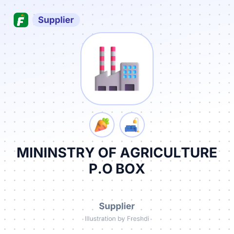 MININSTRY OF AGRICULTURE P.O BOX – summary card, no photo uploaded yet