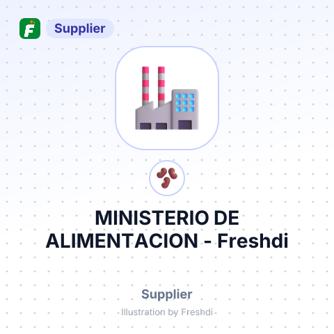 MINISTERIO DE ALIMENTACION – summary card, no photo uploaded yet