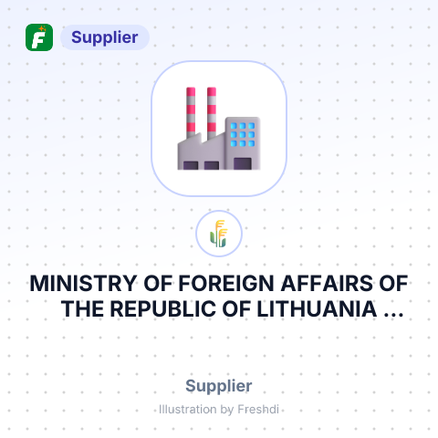 MINISTRY OF FOREIGN AFFAIRS OF THE REPUBLIC OF LITHUANIA ЧЕРЕЗ CUSTOMS TERMINAL VILNIAUS TRANZITAS VA0209 J.DOBKEVICIAUS 7 VILNIUS LITHUANIA – summary card, no photo uploaded yet