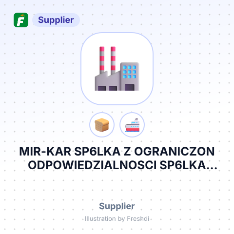 MIR-KAR SP6LKA Z OGRANICZON ODPOWIEDZIALNOSCI SP6LKA KOMANDYTOWA – summary card, no photo uploaded yet