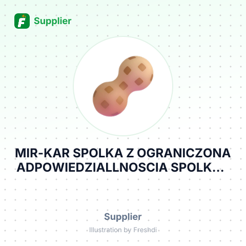 MIR-KAR SPOLKA Z OGRANICZONA ADPOWIEDZIALLNOSCIA SPOLKA – summary card, no photo uploaded yet