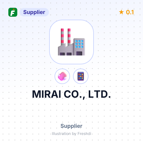 MIRAI CO., LTD. – summary card, no photo uploaded yet