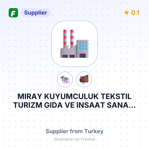 MIRAY KUYUMCULUK TEKSTIL TURIZM GIDA VE INSAAT SANAYI VE TICARET LIMITED SIRKETI – summary card, no photo uploaded yet