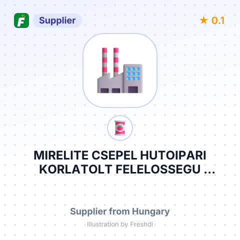 MIRELITE CSEPEL HUTOIPARI KORLATOLT FELELOSSEGU TARSASAG – summary card, no photo uploaded yet