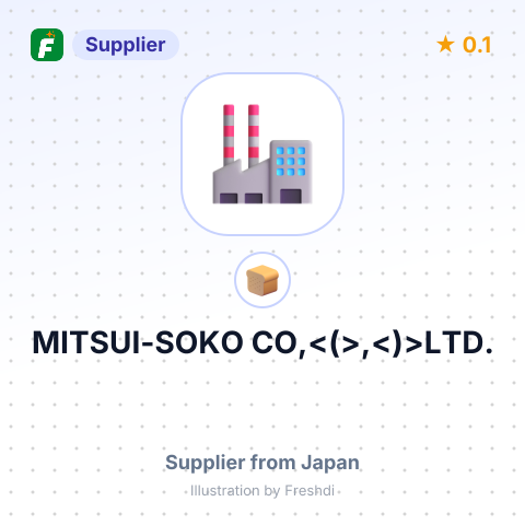 MITSUI-SOKO CO,<(>,<)>LTD. – summary card, no photo uploaded yet